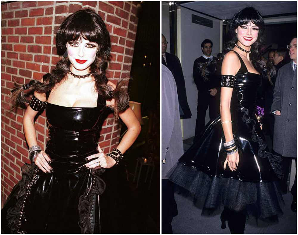Heidi Klum's Halloween costume in 2000 - pale leather girl